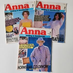 1987‎ Anna Magazines Burda Knitting Needlecrafts Vintage 80s Knit Patterns Ideas